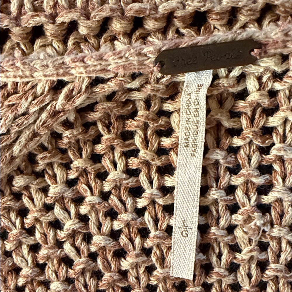 Free People Slouchy Scoop-Neck Sweater in Tan - Picture 9 of 14